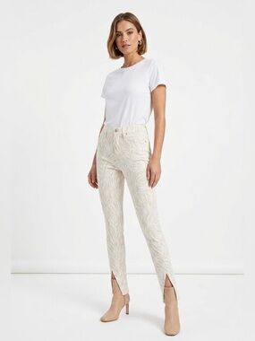(New) Hudson Jeans Barbara Straight Zebra Print Ankle Jean